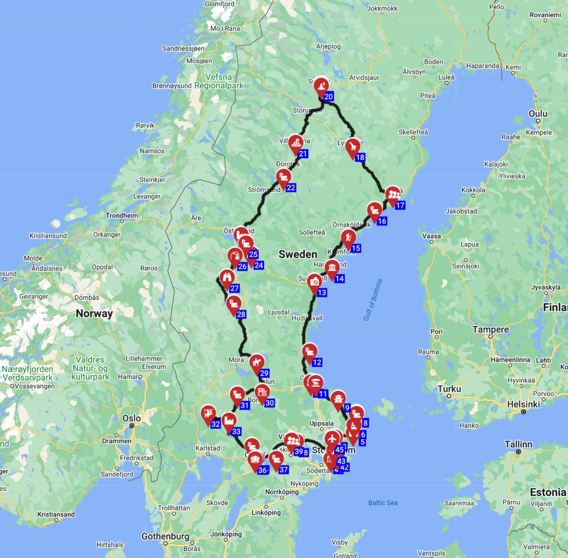 Stockholm roundtrip - Scenic Sweden Coastline and Countryside